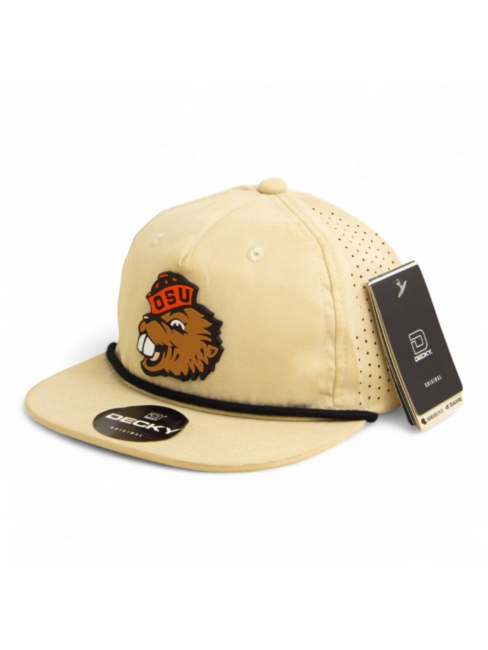 Oregon State Beavers Benny 3D Perforated Rope Hat- Birch/ Black